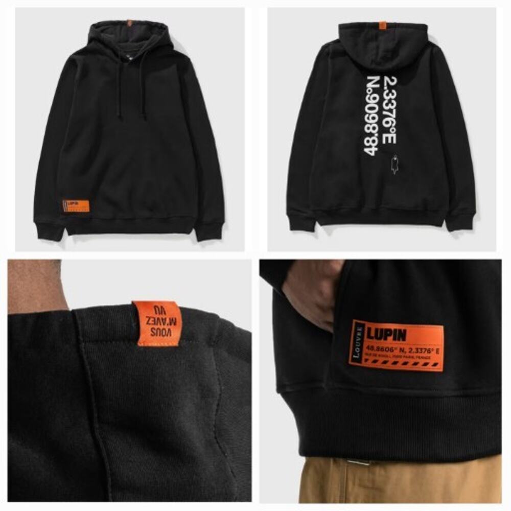 NETFLIX MUSÉE DU LOUVRE LUPIN LOUVRE COORDINATES HOODIE M